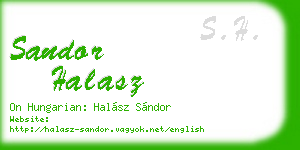 sandor halasz business card