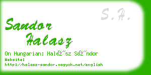 sandor halasz business card